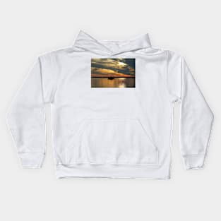 Sunset Over The Water Kids Hoodie